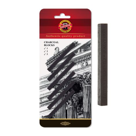 Węgiel prasowany Koh-i-Noor, średnica 7 mm, 6 sztuki